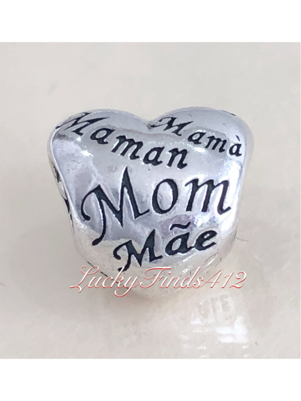 Authentic Pandora Mothers Heart Mom Charm Retired